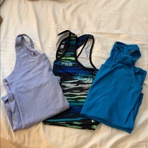 Medium Gap Fit and Fila Workout tanks